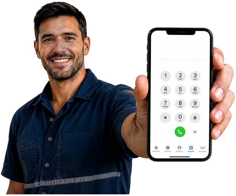 Plumber answering a Strathfield enquiry by phone