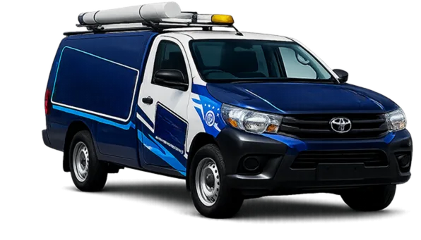 Our drain service van out on a Strathfield job